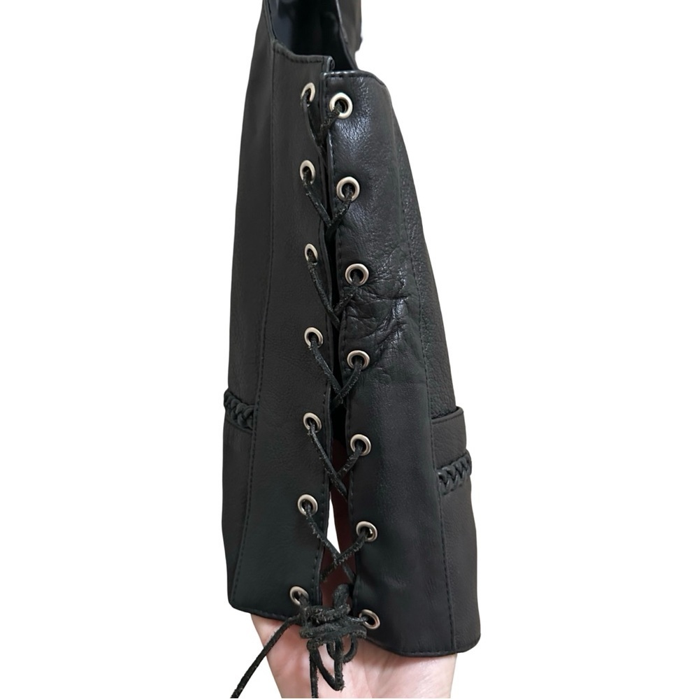 First Classics Black Leather Motorcycle Vest – XL - Picture 6 of 16